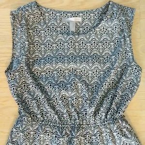 4/$30 👗 F21 black and cream print dress M